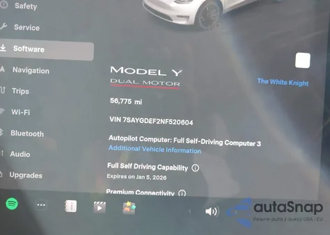 2022 Tesla Model Y Performance Dual Motor All-Wheel Drive из США, поврежденный, VIN 7SAYGDEF2NF520604